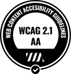 Logotip de Web Content Accesibility Guidelines 2.1 AA
